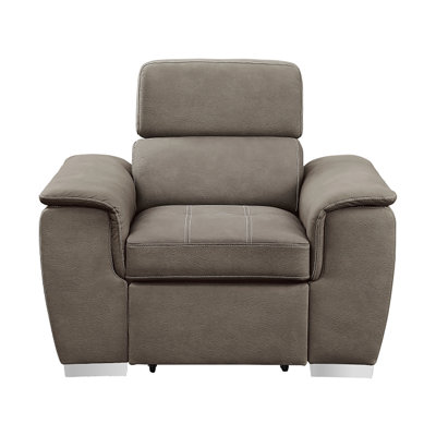 Samat 45" Modern & Contemporary Chair - Chair, Integrated Pull-Out Ottoman for Instant Relaxation, Custom Adjustable Headrest
