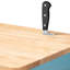 Chariot-bar en bois au fini bleu ciel Aryssa, H 34,07 po x l 28,49 po x P 17,51 po