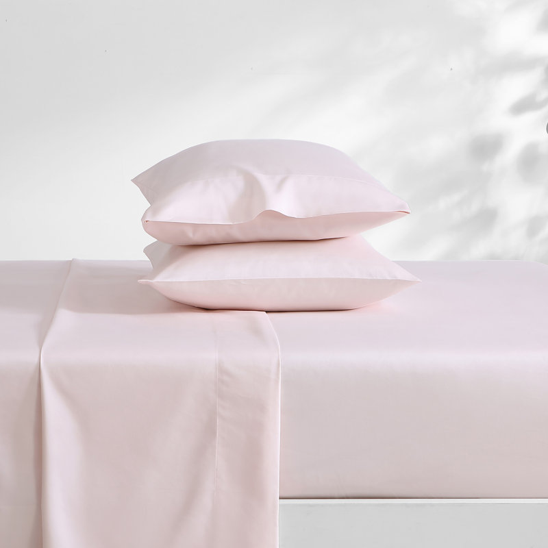 Queen Pink Cotton Polyester Deep Pocket Sheet Set
