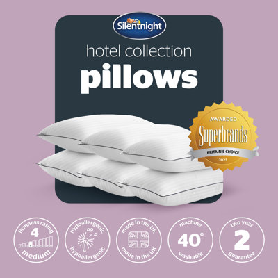 Silentnight Hotel Collection Luxury Piped Pillow - 6 Pack