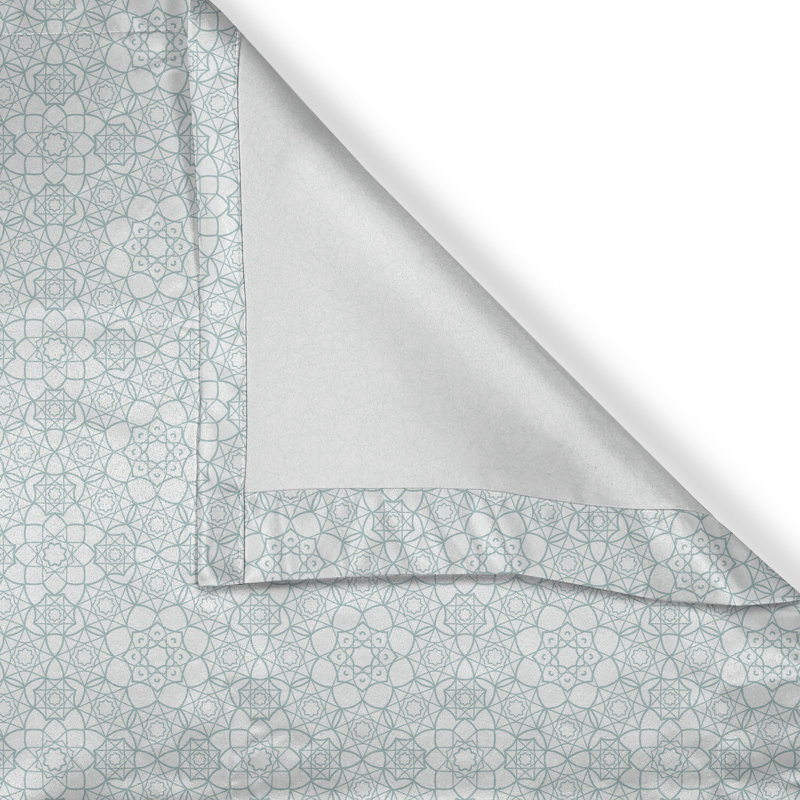 Rustic curtain, culture element, seafoam white