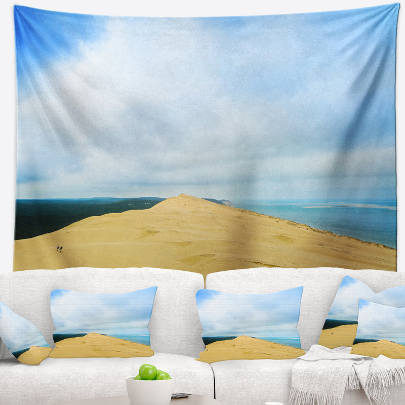 Paysage, plage de Violina, plage de la Toscane, tapisserie, H 32 po x l 39 po