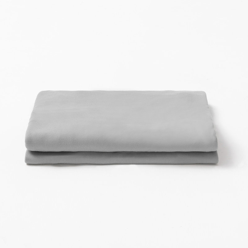 Barossa Design Extra Soft Jersey Knit Pillowcase, Light Gray, Standard Pillow Case
