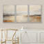 Mountains And Rivers " Golden Hour Lake View Reflective Mountain Landscape Illustration Modern Ultra " 3 - Pieces-98697500-98697504