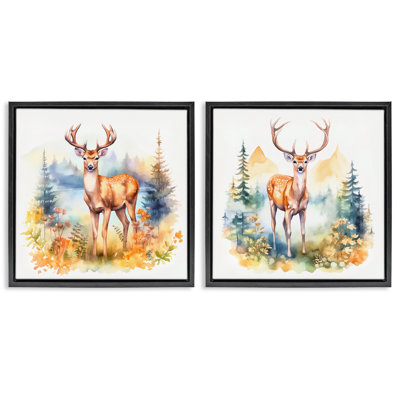  Ensemble de 2 toiles flottantes Wild Deer