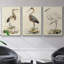 Antique Heron I, ensemble de 3 toiles encadrées sur toile-97759470-97759471