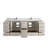 Aberdeen 84'' Double Bathroom Vanity with Quartz Top-94237936