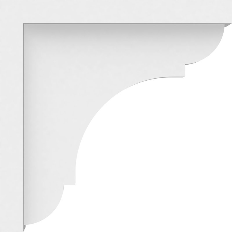 2"W x 9"D x 9"H Standard Bryant Architectural Grade PVC Bracket, 9" H x 2" W x 9" D