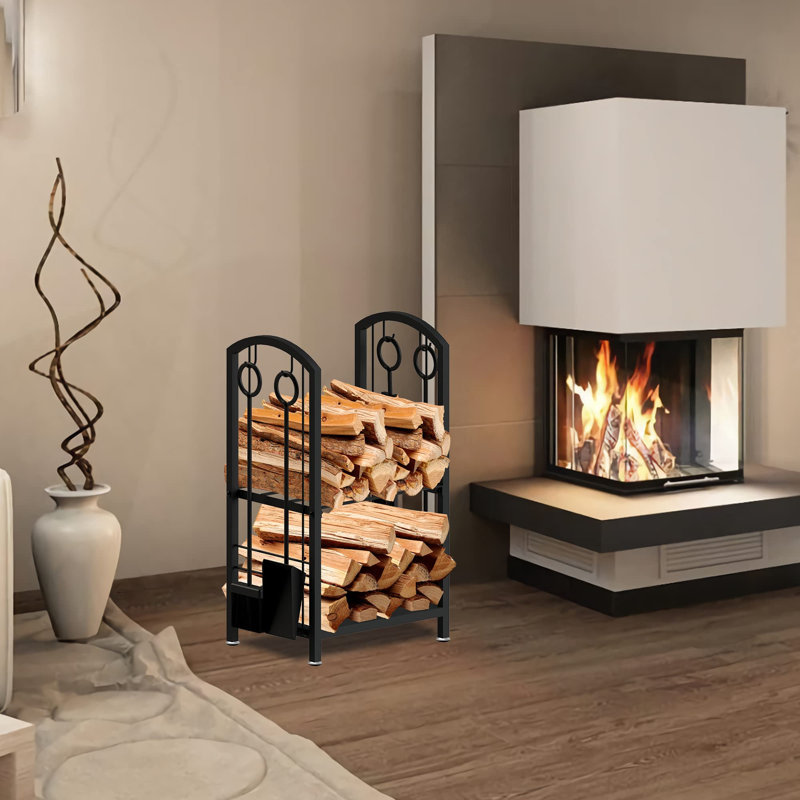 40cm W Metal Log Rack