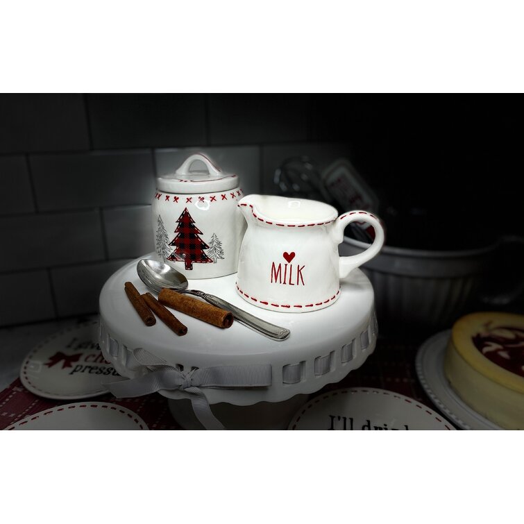 6pc Vanilla Cream Kitchenware Set with Tea, Coffee and Sugar