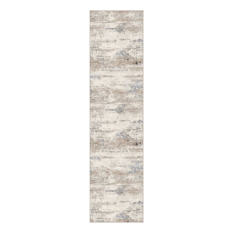 Sarah Modern Abstract Machine Washable Area Rug, Runner 2' x 8'