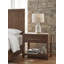 Driftwood One-Drawer Nightstand with Stone
