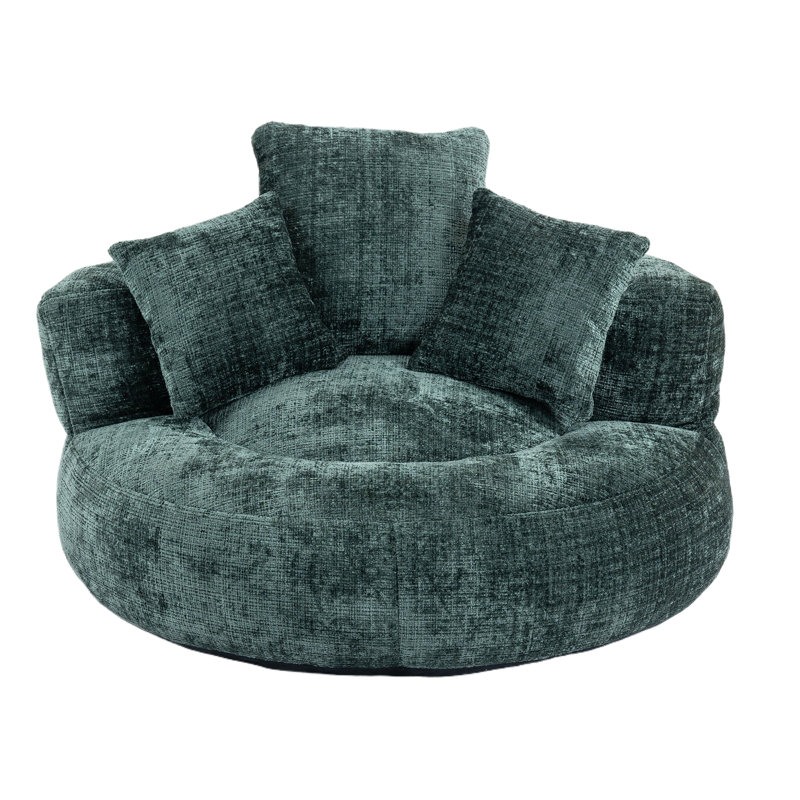 Chenille Bean Bag Chair, Emerald