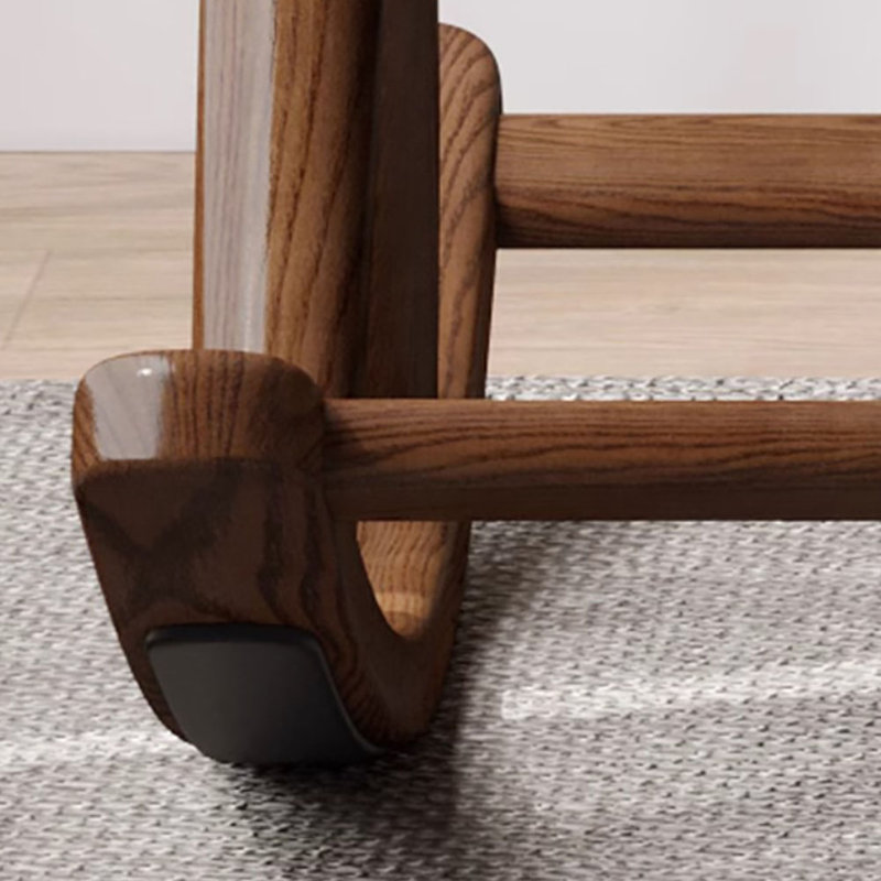 Chaise berçante en bois massif Nordic, Brun