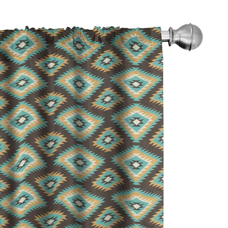 Southwestern Semi-Sheer Rod Pocket Sliding Panel, 28" x 63"