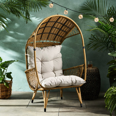 Fauteuil de jardin d'extérieur décontracté avec cadre résistant aux intempéries et coussins d'eau, choix de couleurs multiples pouvant être utilisés Assemblage requis