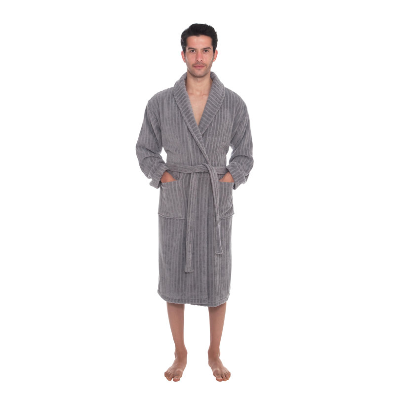 Peignoir Line, Gris foncé, M
