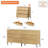 Union Rustic 63" Wood Accent Chest Set With Drawers, Modern Credenza Storage Cabinet With Reeded Design For Living Room, Kitchen, Dining Room, Hallway-585385828