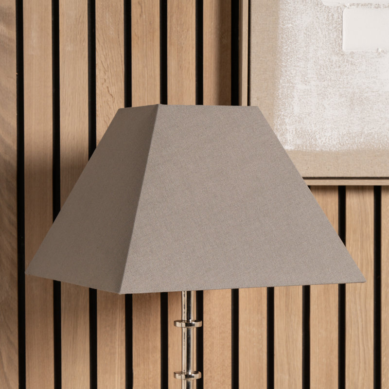 Lorentzen Cotton Tapered Square Lamp Shade, 29.5cm H x 40cm W x 40cm D, Steel Grey