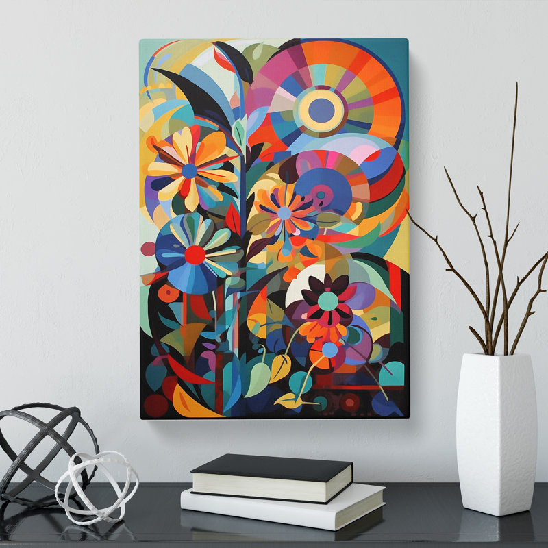 Constructivism Flowers Vol.4 - Wrapped Canvas Print, 50cm H x 35cm W x 3cm D