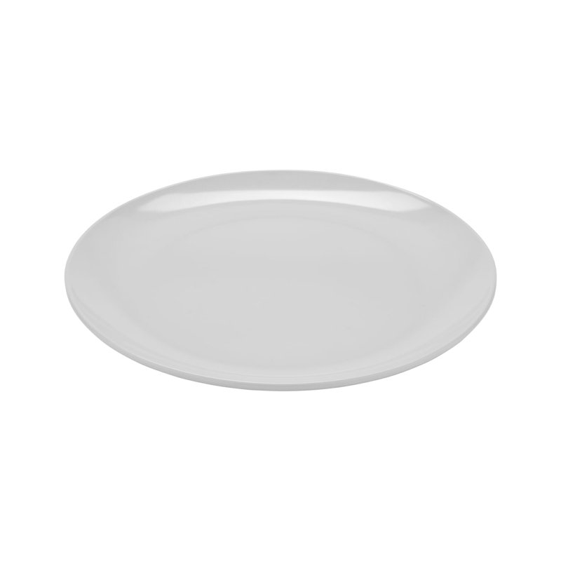 Ensemble de 12 assiettes rondes en mélamine résistantes aux bris GET CS-6102-W, blanc (ensemble de 12)