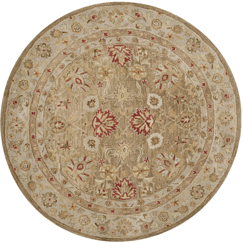 Crisanta Hand Tufted Wool Oriental Rug, Round 8'