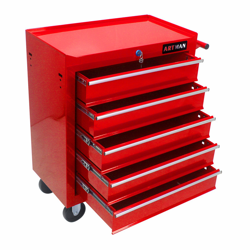 Fanchone Metal Accent Cabinet, Red