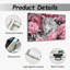 Leopard Canvas Wall Art Cheetah And Peony Floral Picture Black And White Leopard Print African Wild Animals Painting For Bathroom Home Decor Framed (Purple, 24L X 16W)-598125262