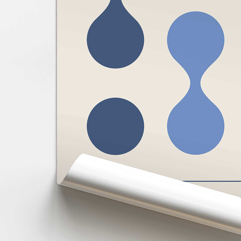 Blue Bauhaus Flow I, impression dans un cadre, Ne s’applique pas, H 14 po x l 11 po x P 0,1 po, Impression sans cadre