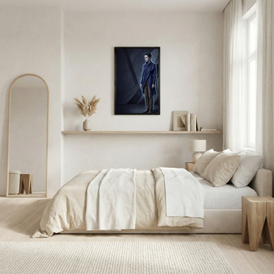 Art mural sur toile Futuristic Woman in Blue