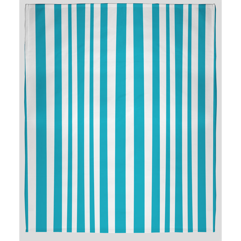 Jeté en molleton Stripe A Balance, L 30 po x L 40 po, Bleu, 1.75