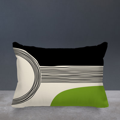 Cassie Abstract Outdoor Reversible Throw Pillow