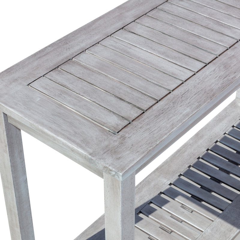 Console Eucalyptus, gris argenté - idéale pour les buffets d'extérieur et les présentoirs
