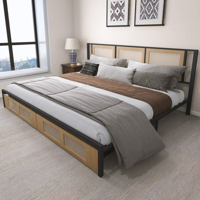Arteen Metal Storage Platform Bed