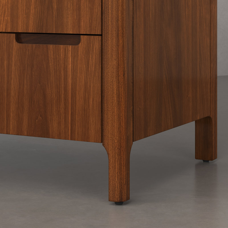 Sequoia 48 In. Single Sink Whitebrook Quartz Countertop Bath Vanity in Mango Wood With ORB Faucet, Noir Juglans