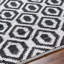 Tissé à la main et recyclé à plat P.E.T. Tapis blanc / noir-236279222