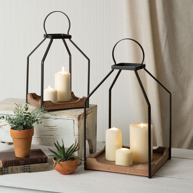 18'' H Metal Tabletop Lantern