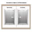 Porte de douche coulissante simple réversible sans cadre de 44 à 48 po x H 76 po avec verre trempé transparent de 3/8 po-99356154