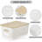 Plastic Storage Bins With Bamboo Lids  Stackable Box Basket Pantry Decorative Containers Cute With Lable For Organizing Desktop Closet Office Cream Of 6 Packs