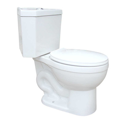 Corner 2-Pc WaterSense Dual Flush Corner Toilet in White Slow Close Seat