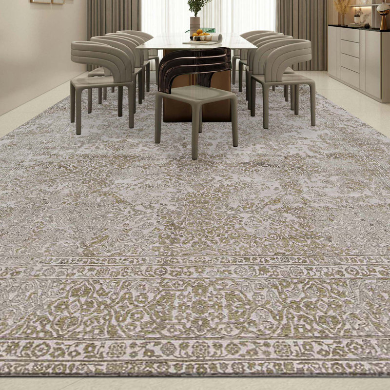 Windsom Hand-Knotted High-Quality Beige and Brown Area Rug