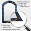 Mysteries Of Aqua Wood Slice II - Blue Arch Wall Mirror Decor-2044998588