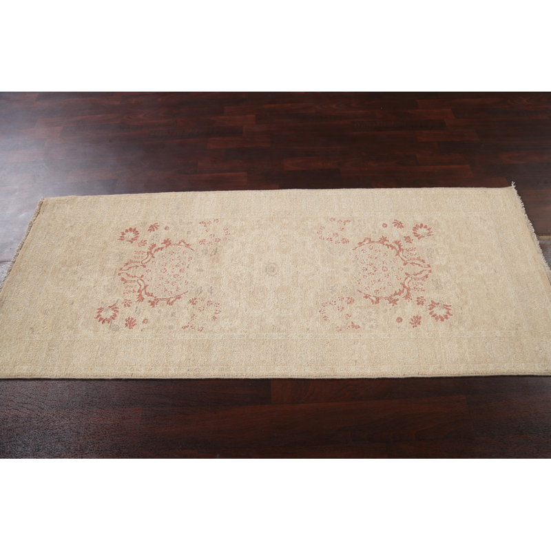 Peshawar Chobi One-of-a-Kind 2'8" X 6'9" New Age Runner Wool Area Rug in Beige
