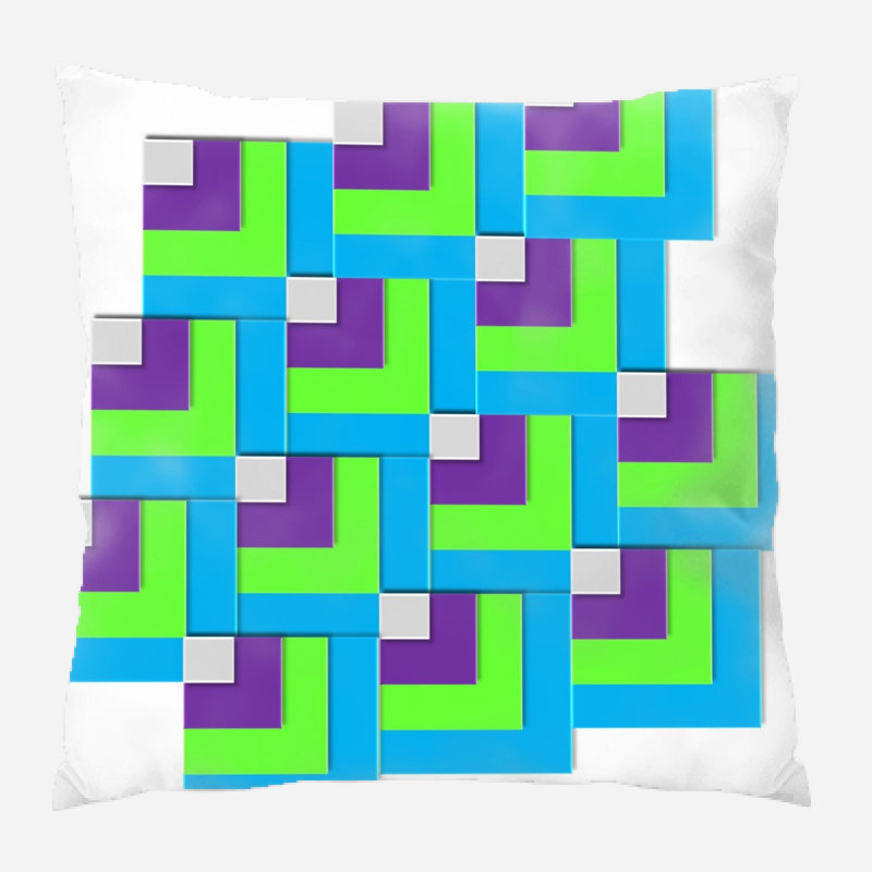 Geometric Microsuede Reversible Throw Pillow