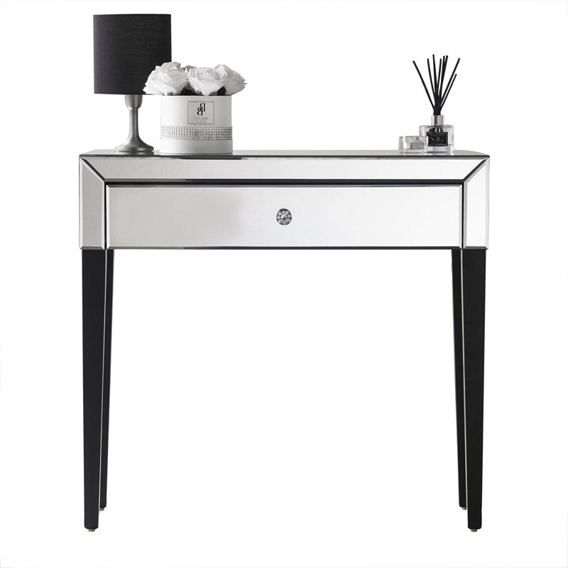 Wafrt Dressing Table, Silver/Black