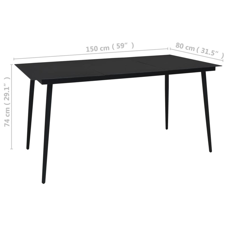 Edita 4 - Person Patio Dining Set with Rectangular Table