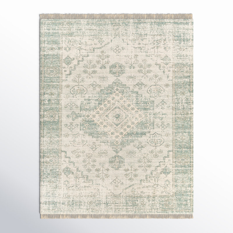 Tapis oriental tissé à la main Wensley, Rectangle 8 pi x 10 pi