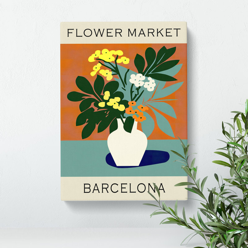 Barcelona Flower Market Exhibition No.4 - Wrapped Canvas, 60cm H x 40cm W x 3cm D