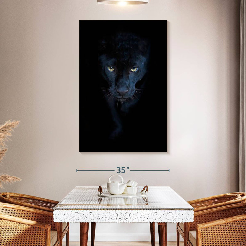 Brampt Sneaky Black Panther I, 51" H x 34" W