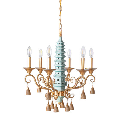 Madcap Cottage 6 - Light Steel Dimmable Chandelier